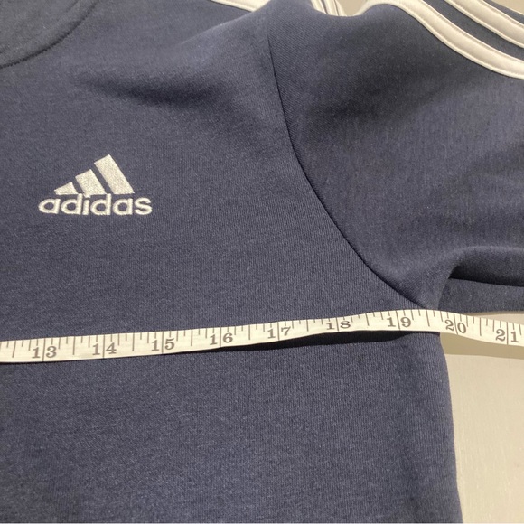 Adidas Dark Blue Hoodie with White Accents - Picture 6 of 7